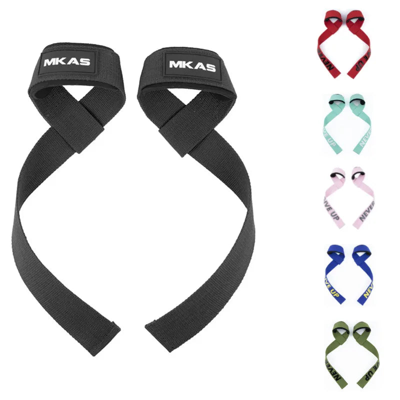 Gym Lifting Straps Fitness Gloves Anti-Slip Hand Wraps Wrist Support for Weight Lifting Powerlifting Fitness Crossfit Barbells