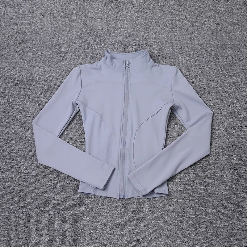 Sport Jacket Yoga Tops Women's Costume Long Sleeve Gmy Shirt Workout Coat Gym Training Woman Clothing Sportswear 2025 Summer