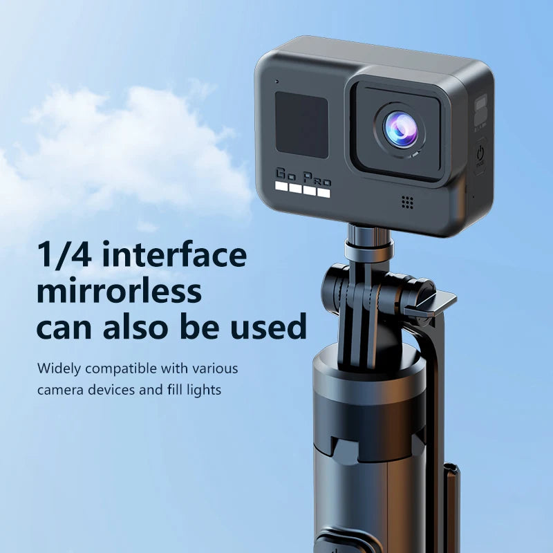 FANGTUOSI New Selfie Stick Universal Bluetooth Four-legged tripod 1.3 Meter Mobile Phone Stand Anti-shake Live Broadcast