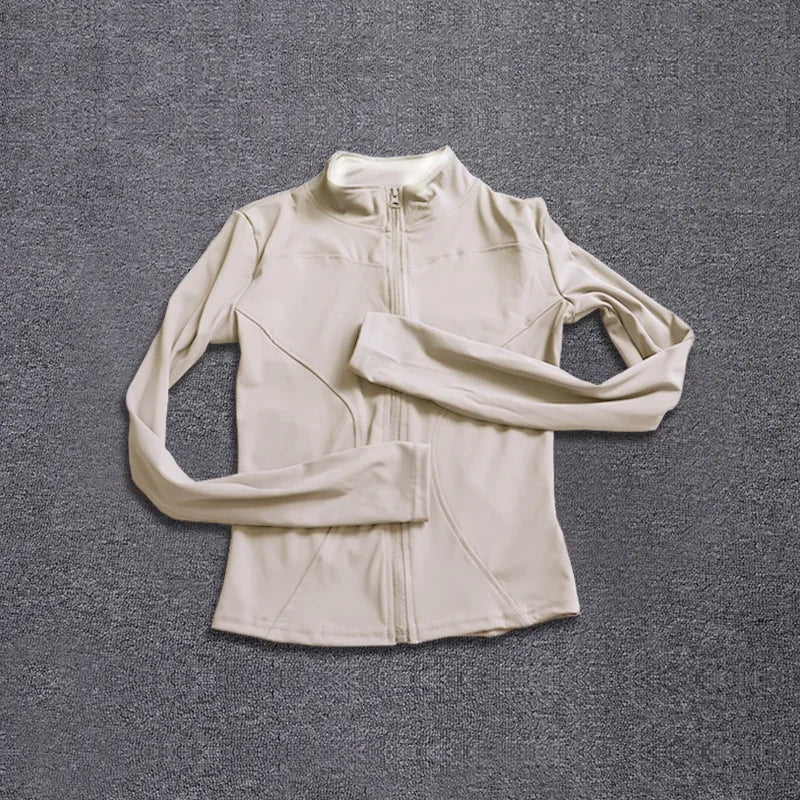Sport Jacket Yoga Tops Women's Costume Long Sleeve Gmy Shirt Workout Coat Gym Training Woman Clothing Sportswear 2025 Summer