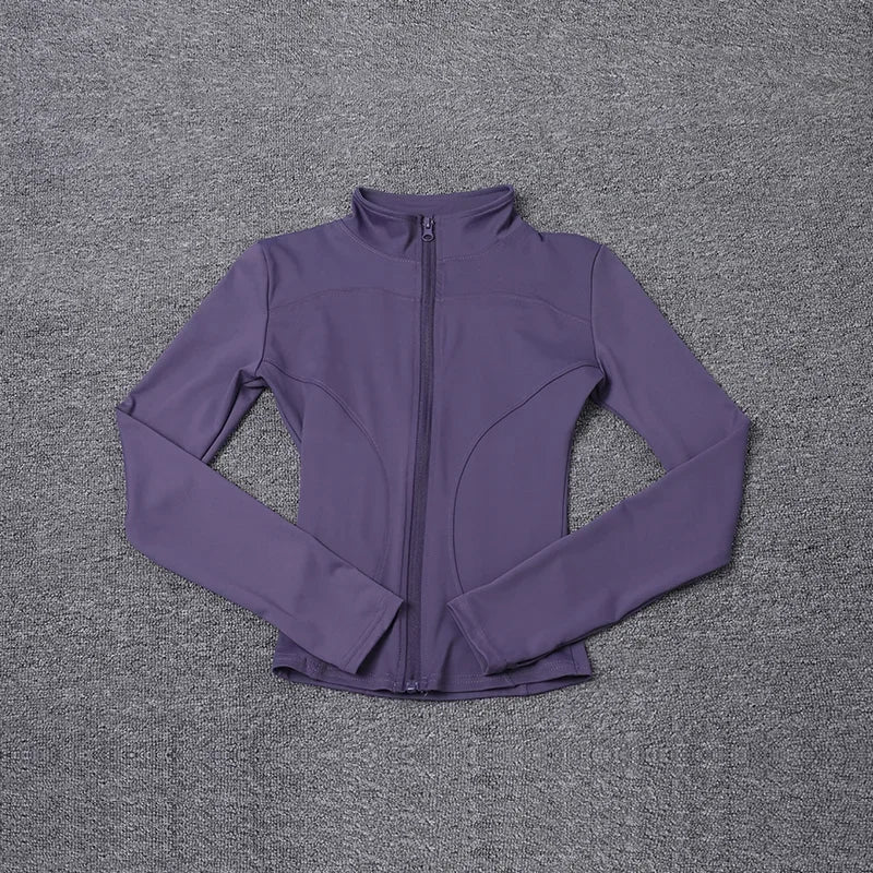 Sport Jacket Yoga Tops Women's Costume Long Sleeve Gmy Shirt Workout Coat Gym Training Woman Clothing Sportswear 2025 Summer