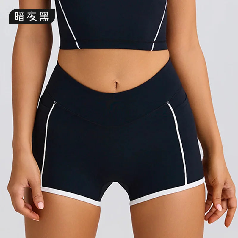 2-Piece Set Of Women's Clothing Sports Suit Underwear Vest Shorts Suspenders Bras Pilates Tight Fitting High Elasticity Fitness