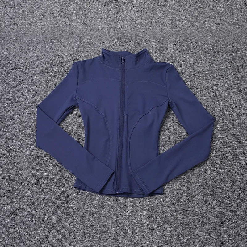 Sport Jacket Yoga Tops Women's Costume Long Sleeve Gmy Shirt Workout Coat Gym Training Woman Clothing Sportswear 2025 Summer
