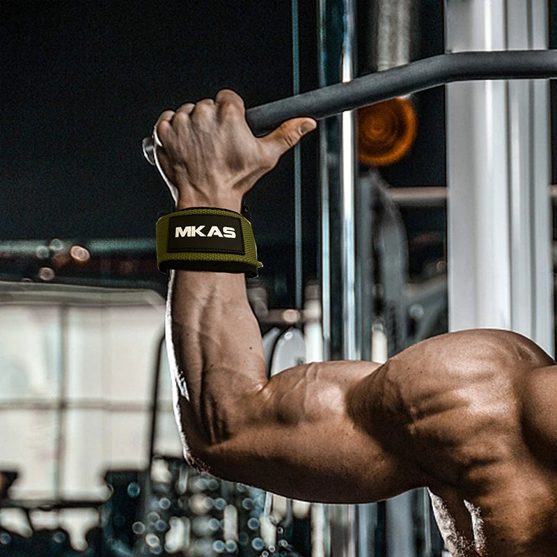 Gym Lifting Straps Fitness Gloves Anti-Slip Hand Wraps Wrist Support for Weight Lifting Powerlifting Fitness Crossfit Barbells