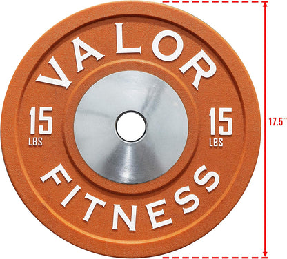 BPPU Poly Urethane Bumper Plates for Cross Training, Olympic Weight Lifting, and Power Lifting - Color Coded, Multiple Weight Plates Options Available