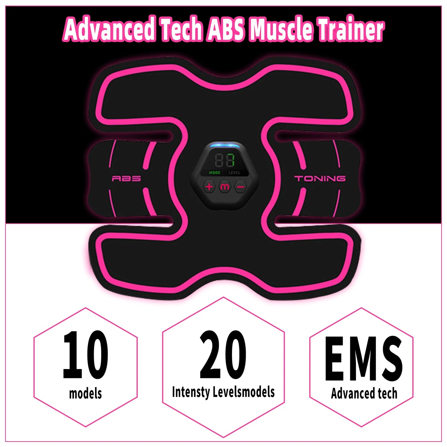 Abs Stimulator for Men and Women, Abs Workout Equipment, Smart Fitness Abdominal Toning Belt Trainer for Home Sports Office Exercise