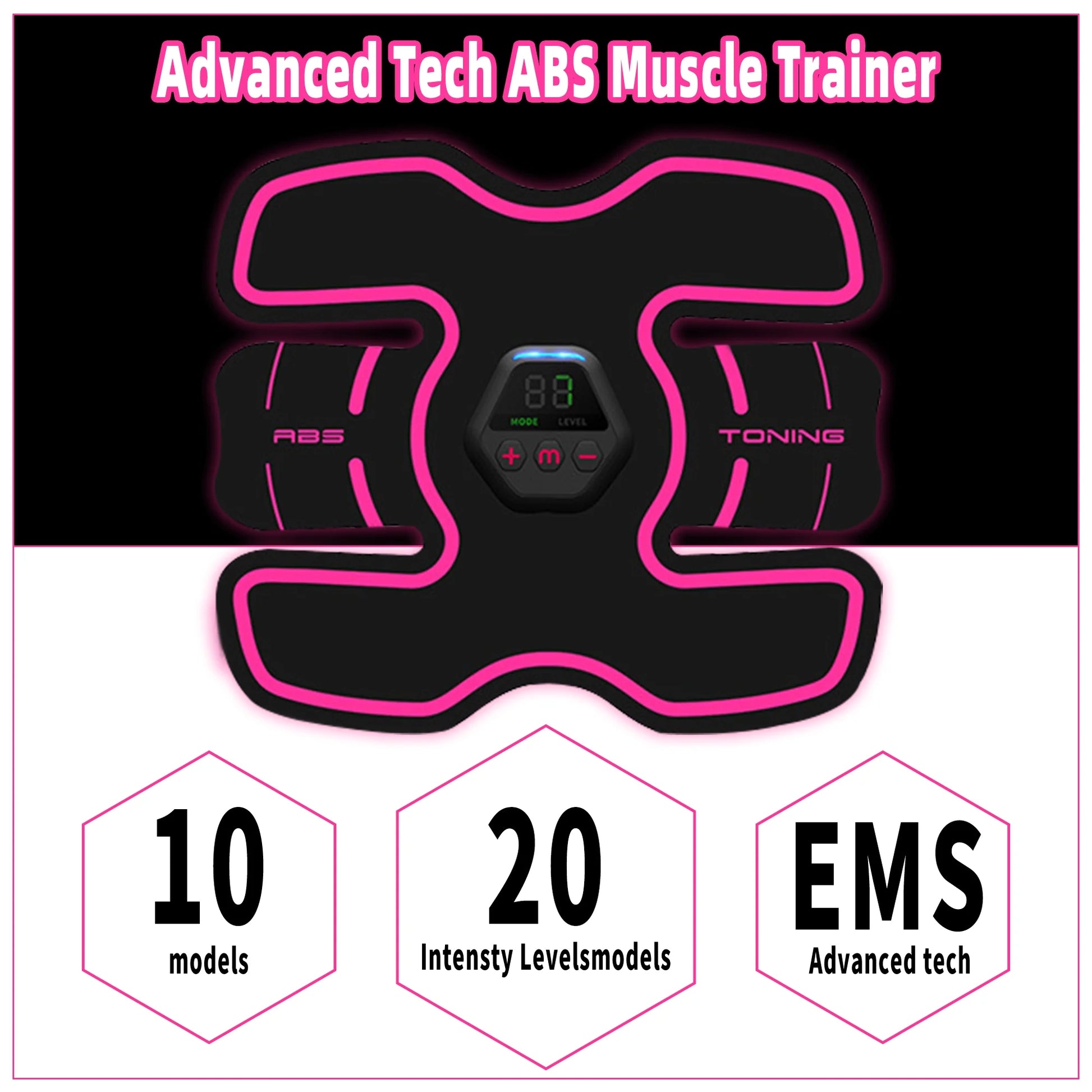 Abs Stimulator for Men and Women, Abs Workout Equipment, Smart Fitness Abdominal Toning Belt Trainer for Home Sports Office Exercise