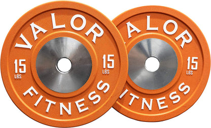 BPPU Poly Urethane Bumper Plates for Cross Training, Olympic Weight Lifting, and Power Lifting - Color Coded, Multiple Weight Plates Options Available
