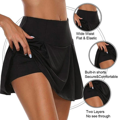 Women Sport Shorts Skirts Summer Breathable Casual Fitness Quick Drying Running Skort Active Athletic Yoga Fitness Skirt