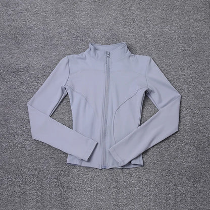 Sport Jacket Yoga Tops Women's Costume Long Sleeve Gmy Shirt Workout Coat Gym Training Woman Clothing Sportswear 2025 Summer