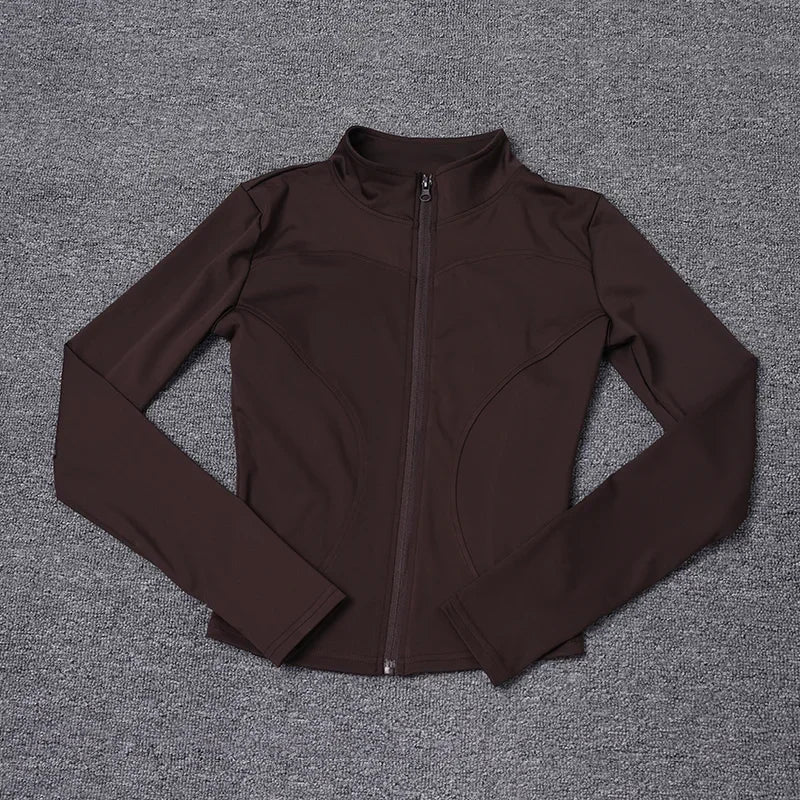 Sport Jacket Yoga Tops Women's Costume Long Sleeve Gmy Shirt Workout Coat Gym Training Woman Clothing Sportswear 2025 Summer