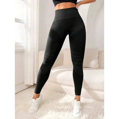 Sports Pants With Sexy Lines Lifting Buttocks Sports Tight Pants Women's High Waisted Elastic Fitness Pants Running Yoga Pants