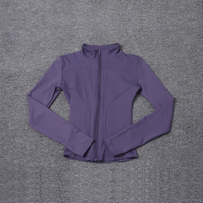 Sport Jacket Yoga Tops Women's Costume Long Sleeve Gmy Shirt Workout Coat Gym Training Woman Clothing Sportswear 2025 Summer