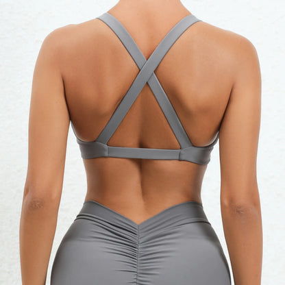 Sporty Woman Top Bras Fitness Clothing Push Up Yoga Bra Underwear Sport Tops For Women Breathable Running Vest Gym Crop Tops