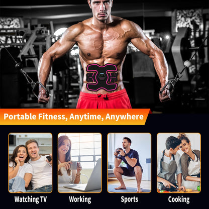 Abs Stimulator for Men and Women, Abs Workout Equipment, Smart Fitness Abdominal Toning Belt Trainer for Home Sports Office Exercise